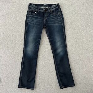 Silver Jeans Suki Womens 29 Mid Slim Bootcut Dark Wash Denim Y2K Indie